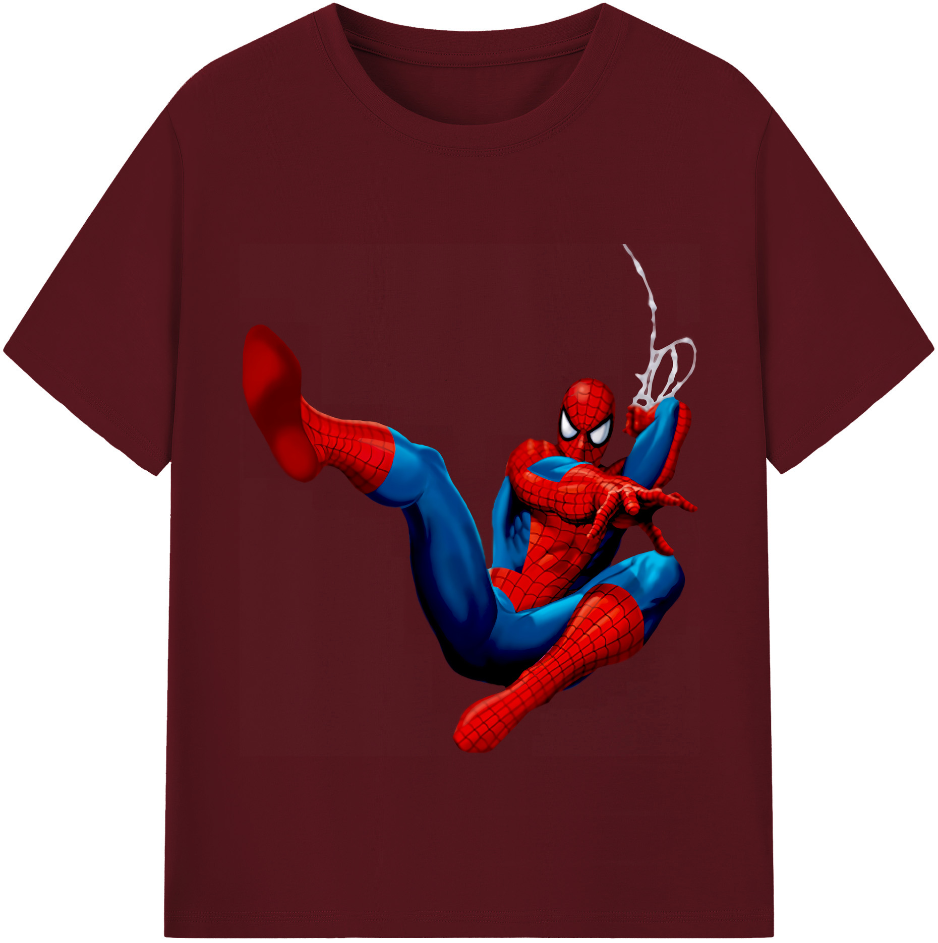 （画像用） Spider Man スパイダーマン 綿100％半袖Tシャツ（フロントプリント）